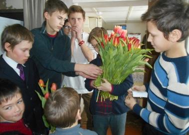 Поздравление в трапезной